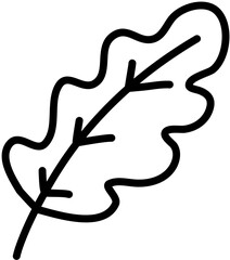 Leaf Doodle Line Drawing