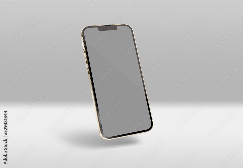 Poster paris - france - april 28, 2022: newly released apple smartphone iphone 13 pro max realistic 3d rend