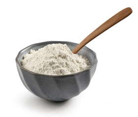 bowl of flour and wooden spoon