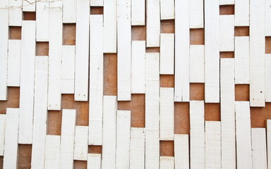 Decorative colorful wooden wall background.