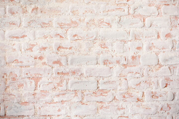 Brick old wall as background, loft style decoration brick texture for interior with copy space.