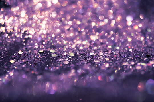Purple bokeh lights, overlay or background. Soft focus effect