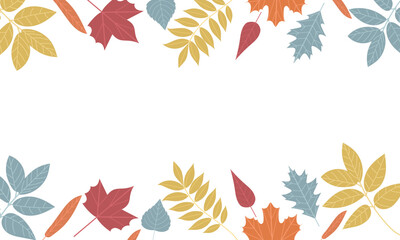 Fototapeta na wymiar Autumn background illustration vector. Flat background of autumn