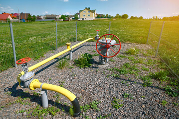 Natural gas distribution point, gasification of country house. Gas pipeline, gasification of...