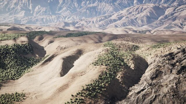 Aerial view of desert at the Libya