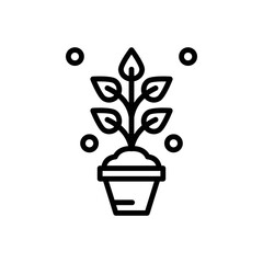 Black line icon for heath