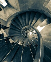 Fototapeta premium spiral staircase in the castle
