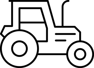 Tractor icon, outline style vector image.