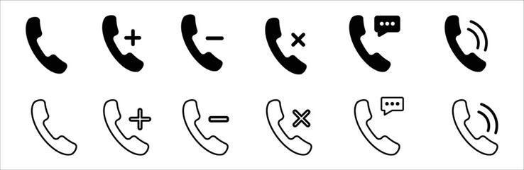 Telephone icon set. Contact us.Telephone, icon in flat style. Vector illustration. Telephone symbol. icon telephone call. Phone on white background.