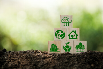 Carbon neutral and net zero concept natural environment Climate-neutral long-term strategy...