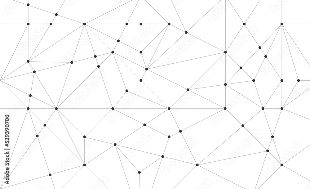 Aufkleber System polygon structure connect lines and dots background template. Technology linked global system graphic vector.	