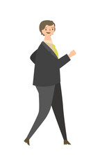 歩いているビジネスマンのイラスト