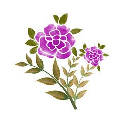 Digital Watercolor Flower Frame Design.High-Quality PNG format size 6000 x 6000 px. Can be used this graphic for any kind of 
Project: bags, pillows, t shirts, etc. whatever you want.