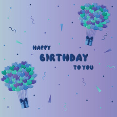 The postcard happy birthday to you. Vector illustration