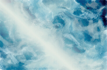 Abstract watercolor background sea poster, banner, postcard vector image