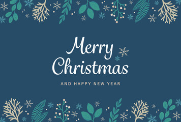 クリスマスのフレーム素材