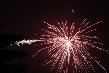 Firework explosion on New Year's Eve