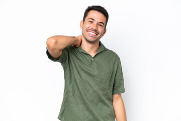 Young handsome man over isolated white background laughing
