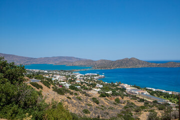 Fototapeta premium Panorama over Elounda in Crete