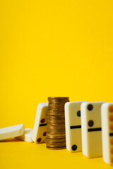 Concept of financial, economic problems and inflation, space for text