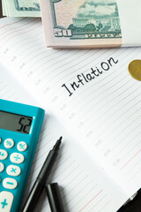 Concept of financial, economic problems and inflation