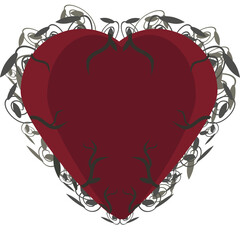 Fototapeta na wymiar valentine heart, gothic style