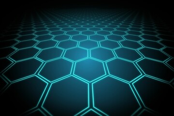 Black background with shiny hexagons