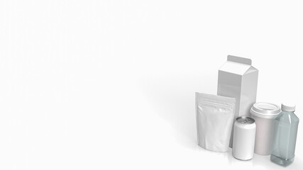 The package on white background for eco concept 3d rendering