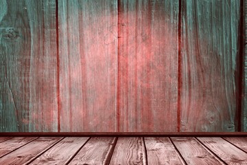 Light on wooden wall