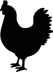Hand Drawn chicken silhouette illustration