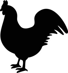 Hand Drawn chicken silhouette illustration