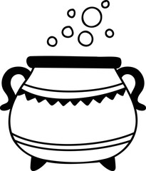 Hand Drawn Witch Cauldron illustration