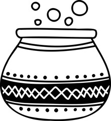 Hand Drawn Witch Cauldron illustration