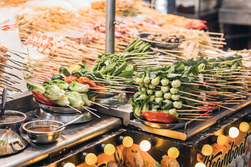 Street food market stall