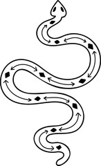 Obraz premium Hand Drawn boho style snake illustration