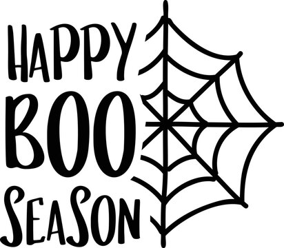 happy boo season lettering illustration