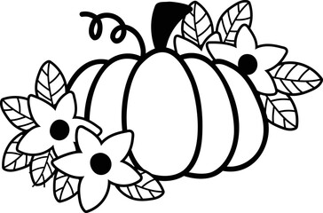 Hand Drawn Thanksgiving Pumpkin illustration