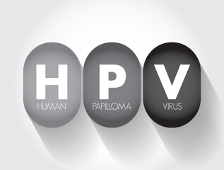 HPV Human Papilloma Virus - caused by a DNA virus from the Papillomaviridae family, acronym text concept background