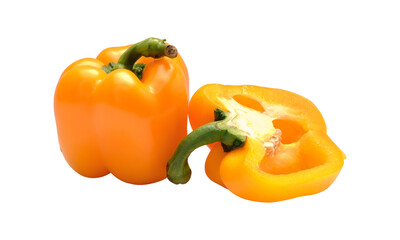 Bell pepper isolated on transparent background - PNG format.