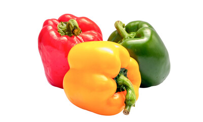 Bell pepper isolated on transparent background - PNG format.