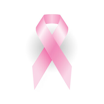 A pink breast cancer ribbon, support and cancer sign or logo on a png, transparent and isolated or mockup background. A vector, illustration and design for health care, wellness and awareness