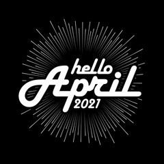  Hand drawn  calligraphy and text Hello April
