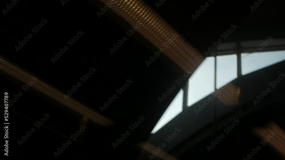 Canvas Prints outside look up view while riding airpiort rail link skytrain with modern glasses skyscraper buildin