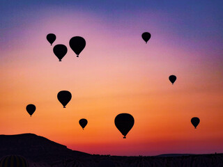 Fototapeta premium hot air balloon flight