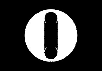 Capital letter sign symbol initial I