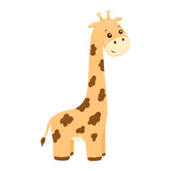 giraffe cartoon illustration ,african animals, cute little animal