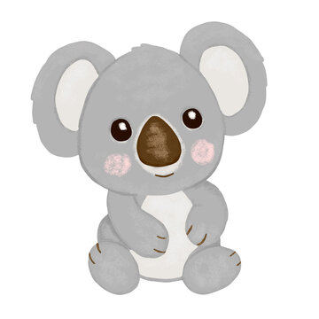 Cute Adorable Koala Australian Animal Cartoon Character Illustration