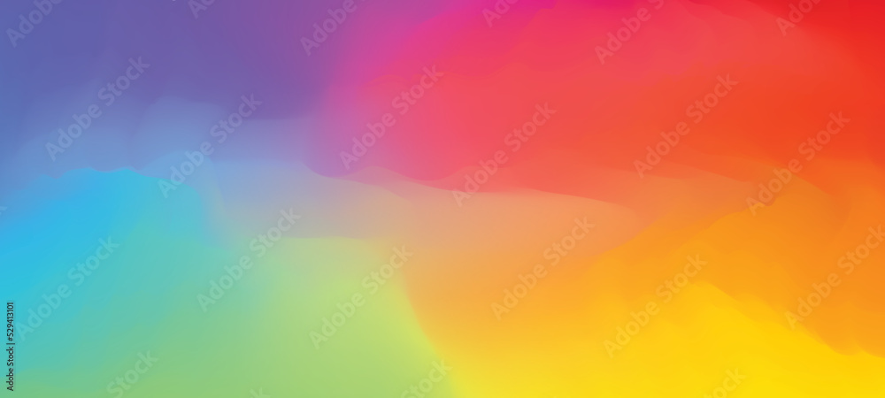 Wall mural abstract blurred gradient background in bright colors. colorful smooth illustration