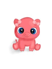 Fototapeta premium pink pig