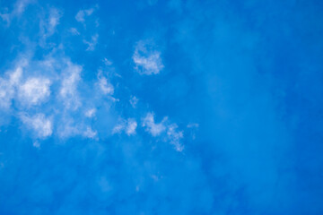 Fototapeta na wymiar Fantastic soft white clouds against blue sky background.